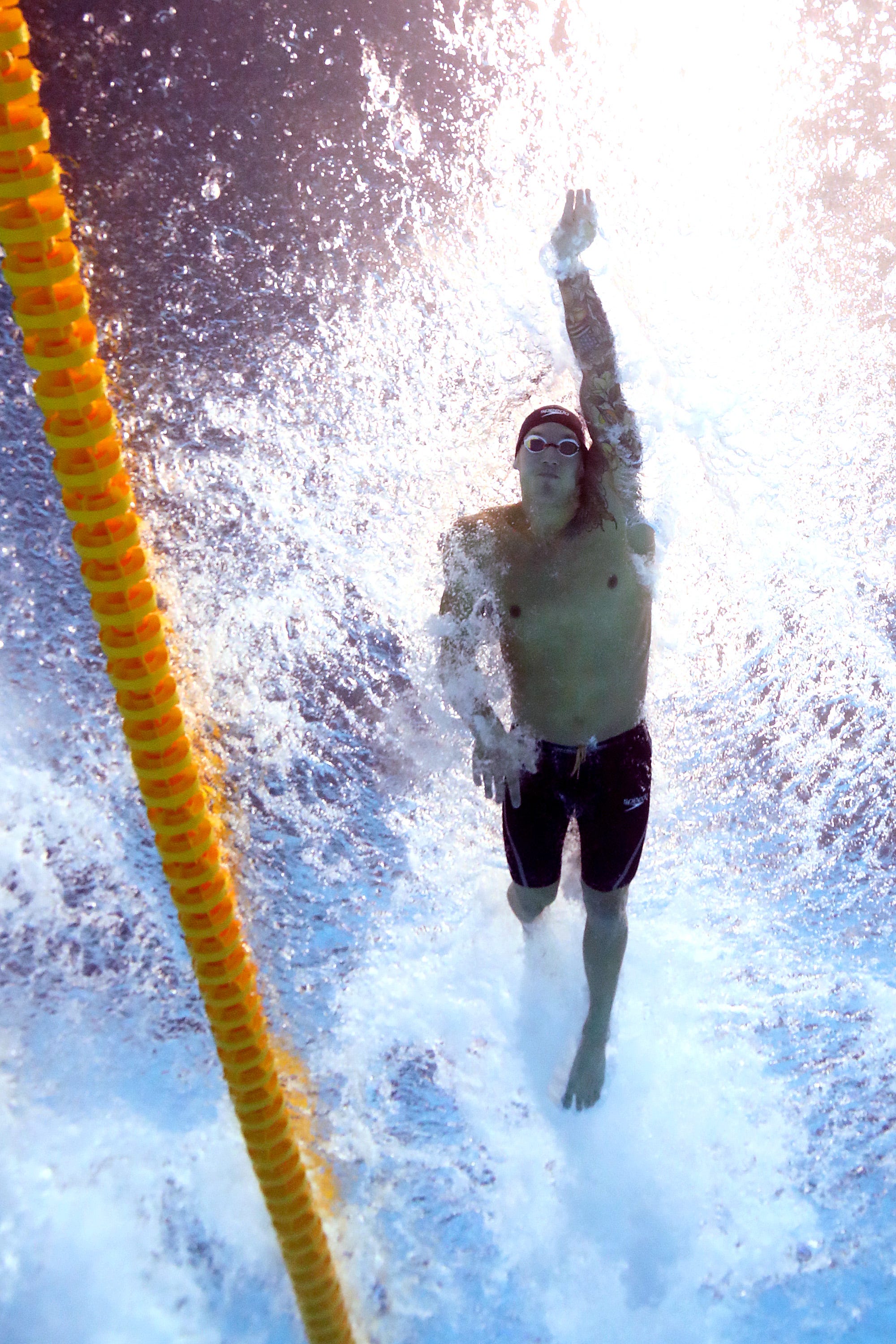 Caeleb Dressel of the United States competes in the Men's 50m Freestyle Semifinal on day six of the Gwangju 2019 FINA World Championships at Nambu International Aquatics Centre on July 26, 2019 in Gwangju, South Korea.